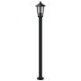 Farola de exterior de acero inoxidable negro 120 cm