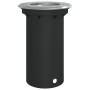 Foco de suelo exterior redondo aluminio negro 10,5x10,5 cm