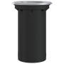 Foco de suelo exterior redondo aluminio negro 10,5x10,5 cm
