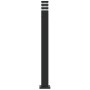 Lámparas de suelo de exterior 3 unidades aluminio negro 110 cm