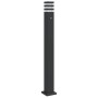 Lámpara de suelo de exterior con sensor aluminio negro 110 cm