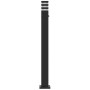 Lámpara de suelo de exterior con sensor aluminio negro 110 cm