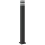 Lámpara de suelo de exterior con sensor aluminio negro 110 cm