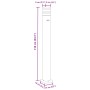 Lámpara de suelo de exterior con sensor aluminio negro 110 cm