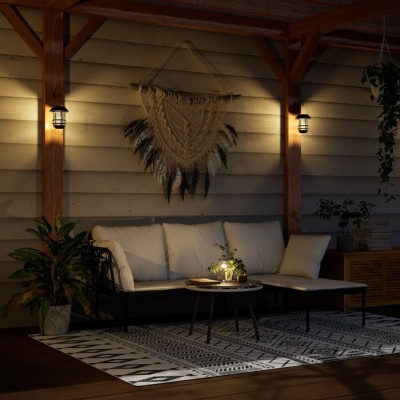 Faroles solares de pared de exterior luz blanca 4 uds