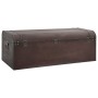 Cofre con pestillos contrachapada marrón 110x50x39,5 cm