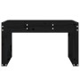 Banco de jardín madera maciza de pino negro 80x38x45 cm