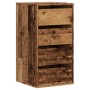 Cómoda de esquina madera de ingeniería envejecida 40x41x76 cm