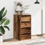 Cómoda de esquina madera de ingeniería envejecida 40x41x76 cm