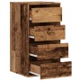 Cómoda de esquina madera de ingeniería envejecida 40x41x76 cm