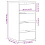 Cómoda de esquina madera de ingeniería envejecida 40x41x76 cm