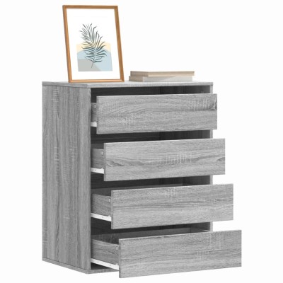Cajonera de esquina madera ingeniería gris Sonoma 60x41x76 cm