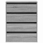 Cajonera de esquina madera ingeniería gris Sonoma 60x41x76 cm