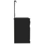 Tocador con LED madera contrachapada negro 90x50x132,5 cm