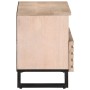 Mueble de TV madera maciza de mango blanco 70x34x46 cm