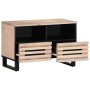 Mueble de TV madera maciza de mango blanco 70x34x46 cm