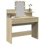 Tocador con LED color roble Sonoma 100x40x130 cm