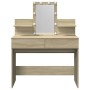 Tocador con LED color roble Sonoma 100x40x130 cm