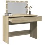 Tocador con luces LED color roble Sonoma 100x40x120 cm