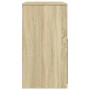 Tocador con taburete roble Sonoma 60x40x113,5 cm