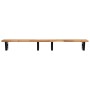 Estante de lavabo de pared acero y madera maciza de acacia