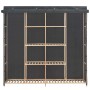 Armario de tela gris 173x40x170 cm