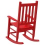 Mecedora para niños madera maciza de álamo roja