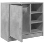 Armario de lavabo madera ingeniería gris hormigón 63x29x55 cm