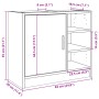 Armario de lavabo madera ingeniería gris hormigón 63x29x55 cm