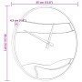 Reloj de pared hierro y madera de olivo marrón Ø35 cm