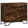Cajonera de madera de ingeniería roble ahumado 91x35,5x74,5 cm