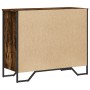 Cajonera de madera de ingeniería roble ahumado 91x35,5x74,5 cm