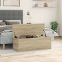 Caja de almacenaje madera ingeniería roble sonoma 102x35x35 cm