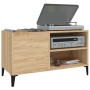 Mueble discos madera contrachapada roble sonoma 84,5x38x48 cm
