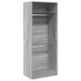 Armario de madera de ingeniería gris Sonoma 80x50x200 cm