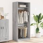 Armario de madera de ingeniería gris Sonoma 80x50x200 cm