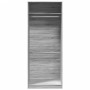 Armario de madera de ingeniería gris Sonoma 80x50x200 cm