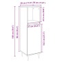 Armario de baño madera contrachapada roble Sonoma 30x30x100 cm