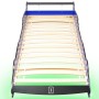 Cama infantil con forma de coche carreras y LED 90x200 cm azul