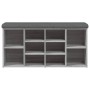 Banco zapatero madera de ingeniería gris Sonoma 102x32x50 cm