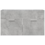 Armario para lavabo contrachapada gris hormigón 80x38,5x46 cm