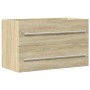Armario para lavabo aglomerado madera envejecida 80x38,5x48 cm