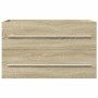 Armario para lavabo aglomerado madera envejecida 80x38,5x48 cm