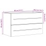 Armario para lavabo aglomerado madera envejecida 80x38,5x48 cm