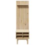 Mueble de recibidor OTTA madera maciza de pino 50x40x160 cm