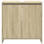 Set de muebles de baño 3 pzas madera contrachapada roble Sonoma