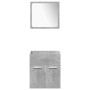 Juego muebles de baño 4 pzas madera contrachapada gris hormigón