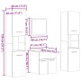 Juego muebles de baño 4 pzas madera contrachapada gris hormigón