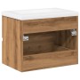 Mueble con lavabo integrado roble artesanal 61x39,5x49 cm