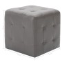 Puf 2 unidades cuero sintético gris 30x30x30 cm